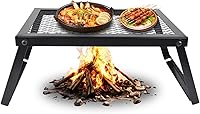 Vista 9 de Parrilla de carbón portátil de acero inoxidable para exteriores, plegable con rejillas de cocción y estantes, pequeña parrilla de barbacoa
