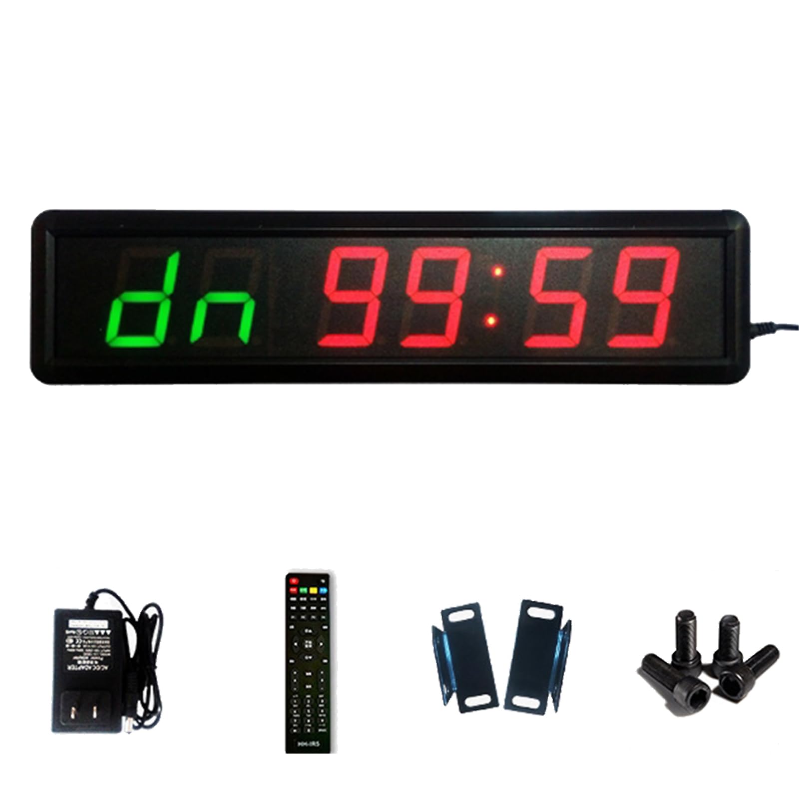 Temporizador de gimnasio LED de 2.3 ", reloj de condición física digital con remoto, Temporizador de intervalos Temporizador/Reloj Stopwatch, Temporizador de entrenamiento de pared de cronómetro