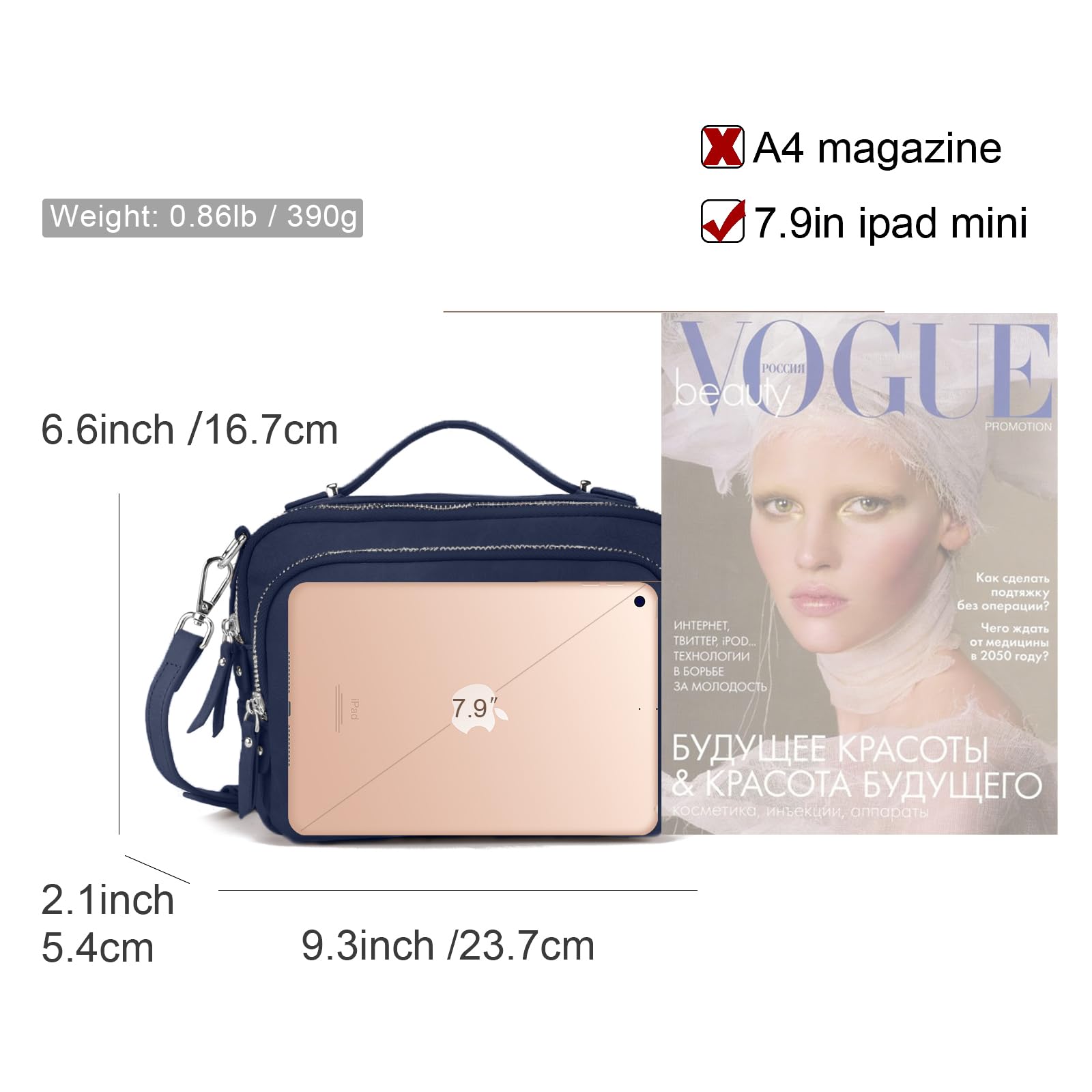 Gladdon Schoudertas vrouwen, schoudertas, crossbody tas, kleine casual handtas, brede jacquard webbing band