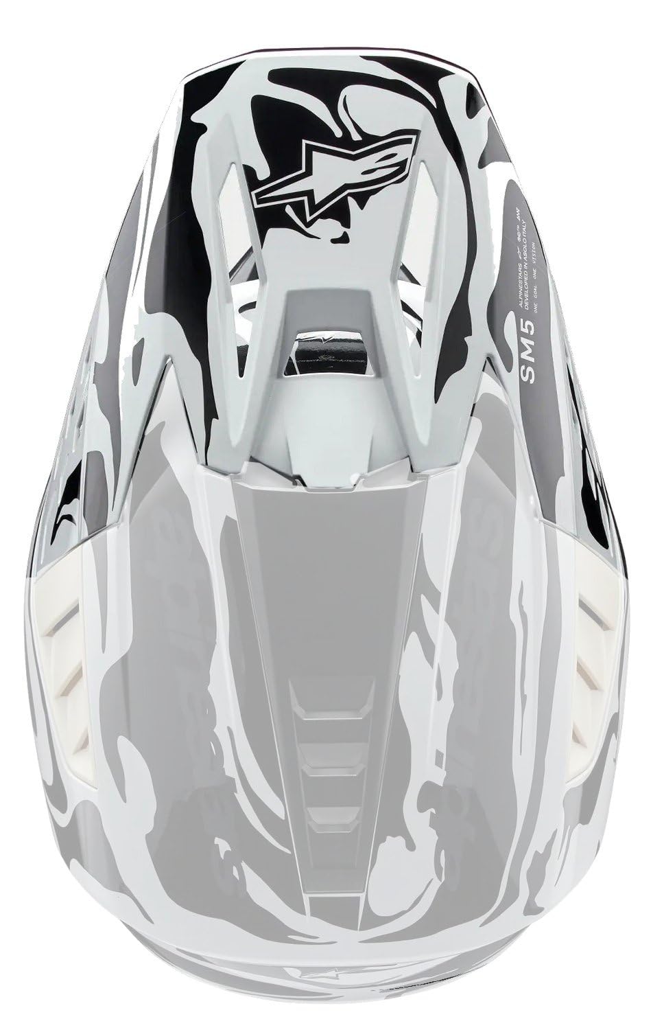 Alpinestars 8986523-906-OS: S-M5 Visor Mineral Cool Grey/Dark Grey Glossy