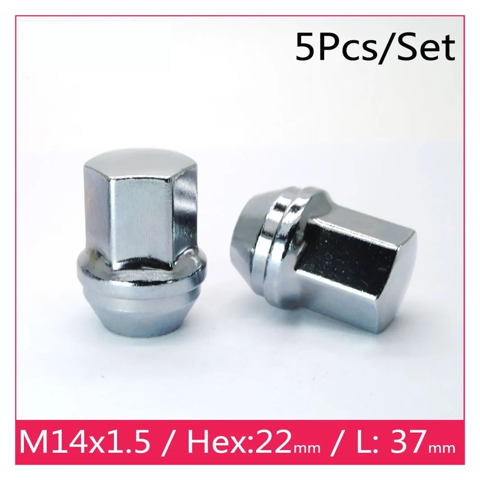 5 piezas M14 X 1,5 Hex19 21 22 RUEDAS LLANTAS TUERCAS DE BELLOTA(Hex21mm)