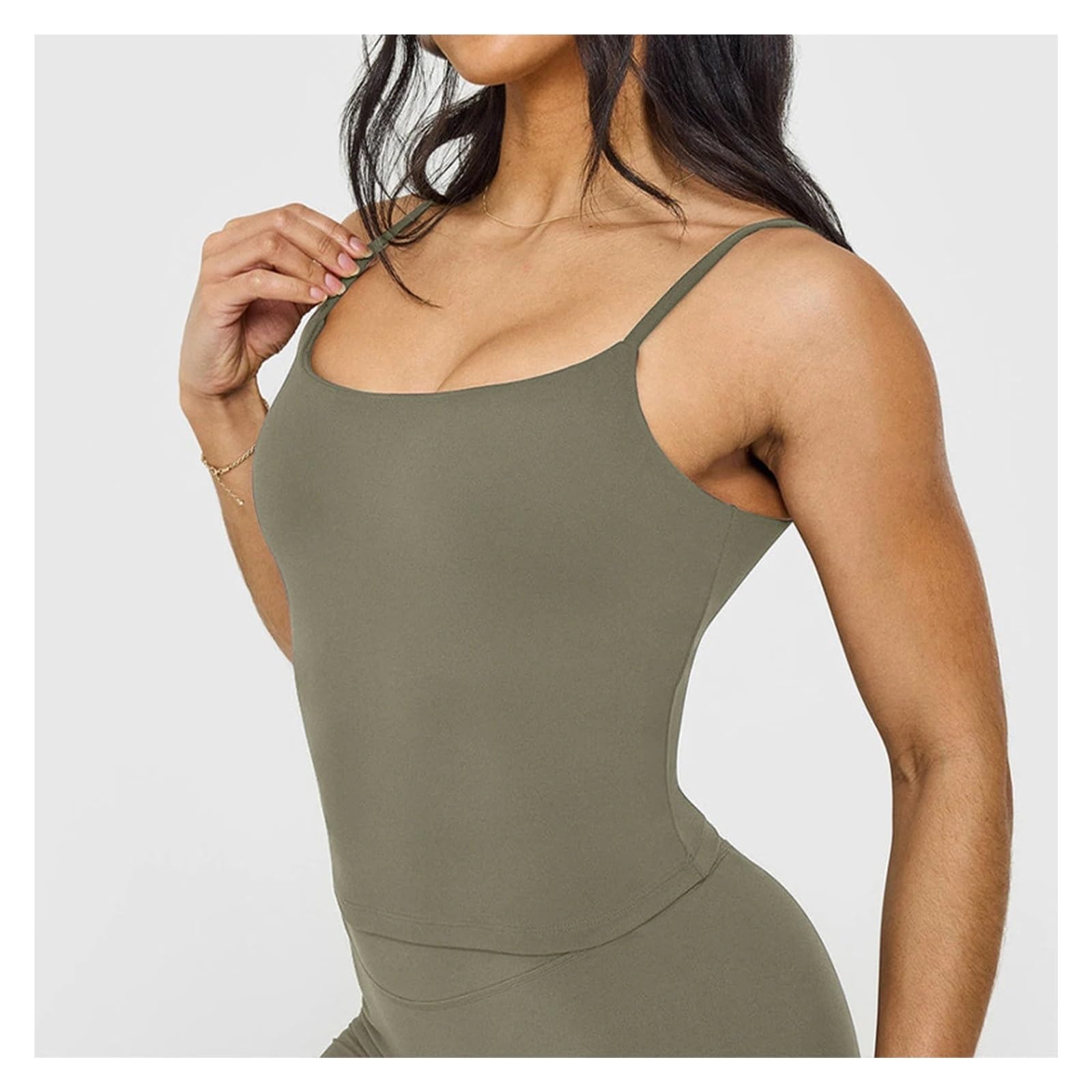 Top da Yoga Canotta Sportiva da Donna con Spalline Sottili, Reggiseno Sportivo Yoga, Canottiera Push-up, Top Palestra for Allenamento e Corsa