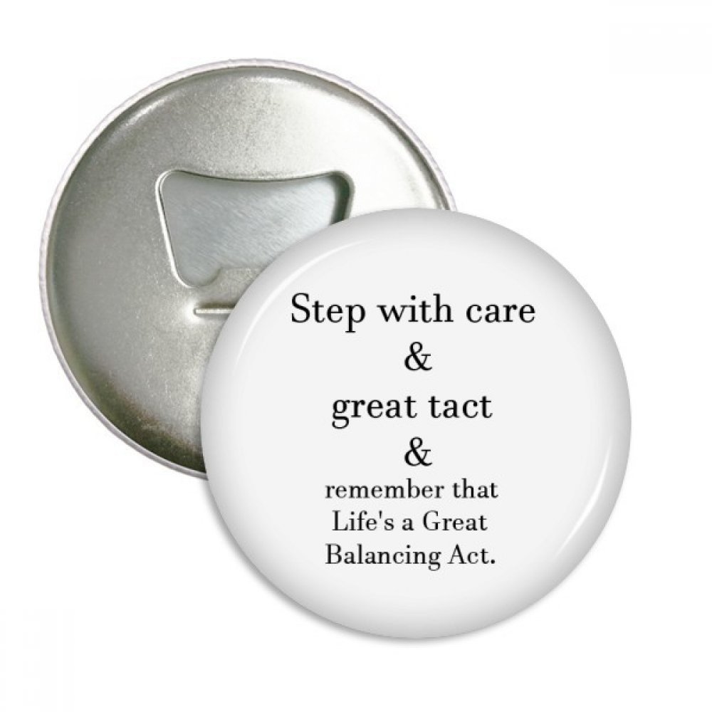 Décapsuleur aimanté de réfrigérateur 3 pcs cadeau badge rond citations