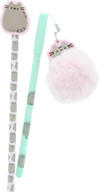Pusheen Pen & Pencil Set | Gifts for Girls | Stationery Set | Party Bags Filler | Cute Tings | Girls Gifts | School Supplies | Writing Pencils' (Pen & Pencil)