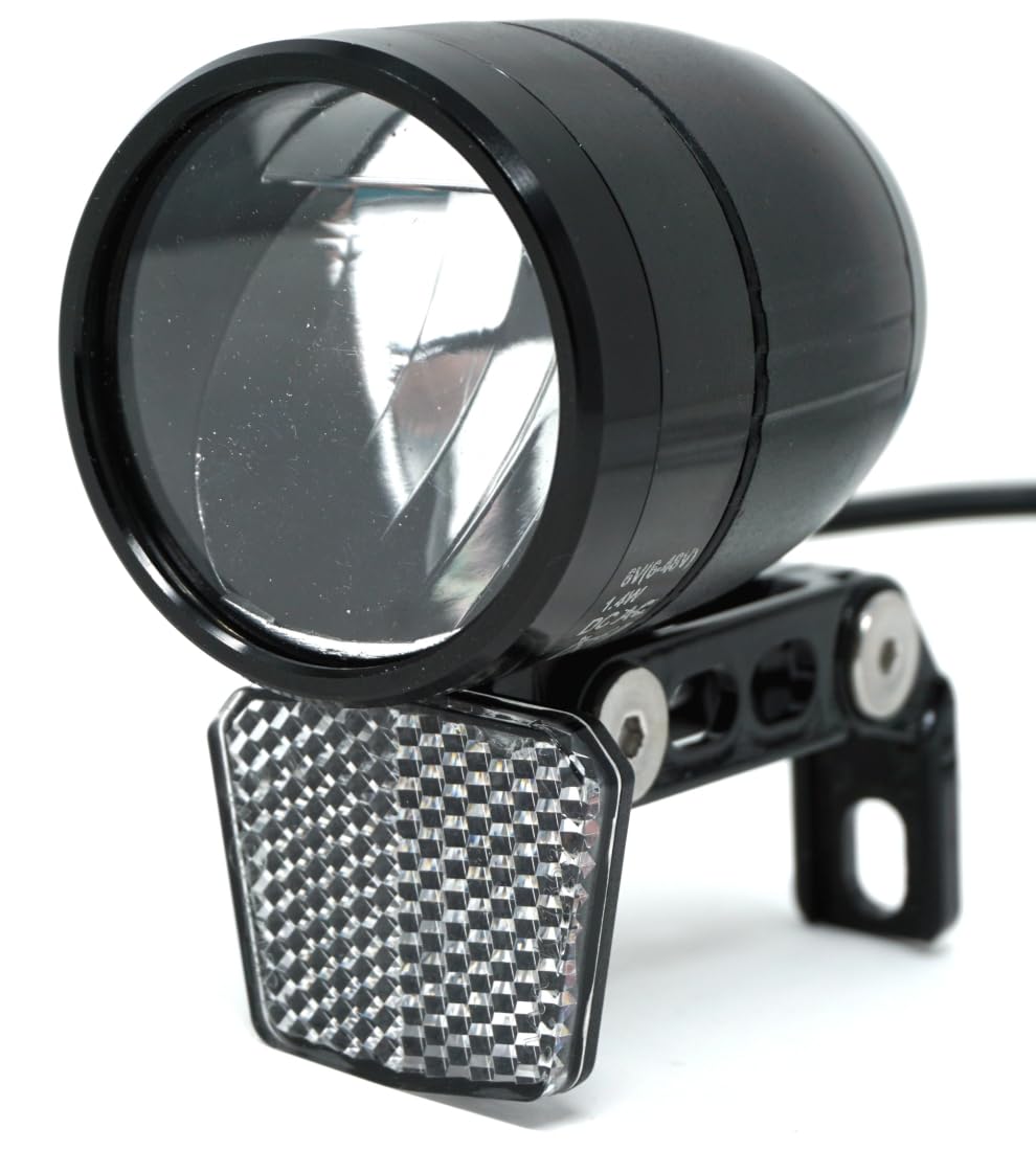 E-Bike LED Scheinwerfer 100 Lux 6-48 Volt Beleuchtung Lampe StVZO