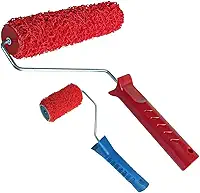 Kit Rolo Textura Cabelo de Anjo com Cabo 23cm e 9cm Ideal Para Efeitos Rústico Aplicação de Argamassa Massa Corrida