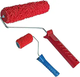 Kit Rolo Textura Cabelo de Anjo com Cabo 23cm e 9cm Ideal Para Efeitos Rústico Aplicação de Argamassa Massa Corrida