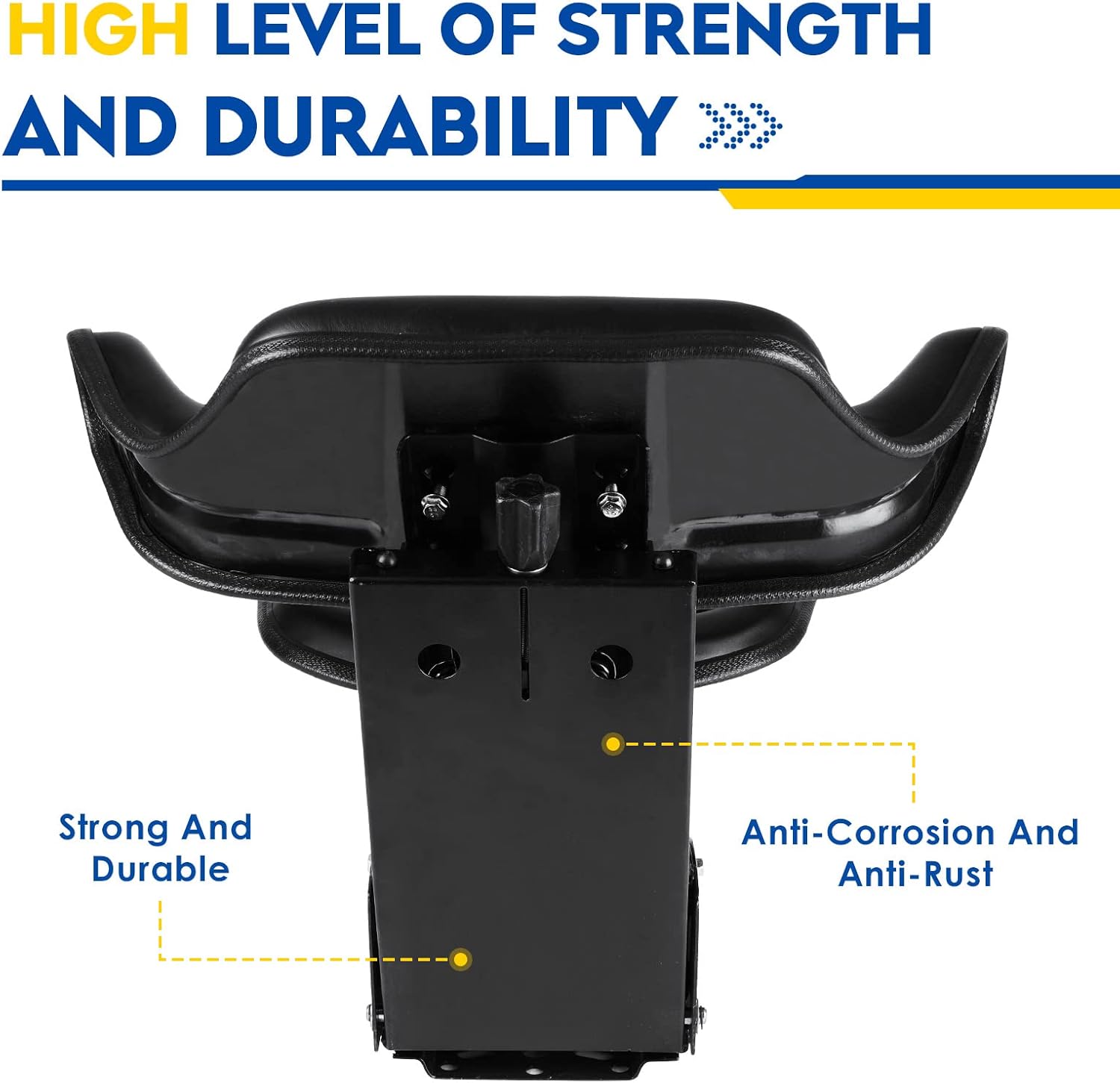 Suspension Seat for Ford/New Holland Tractor 3000 3010 3300 3330 3400 3600 3610, Black