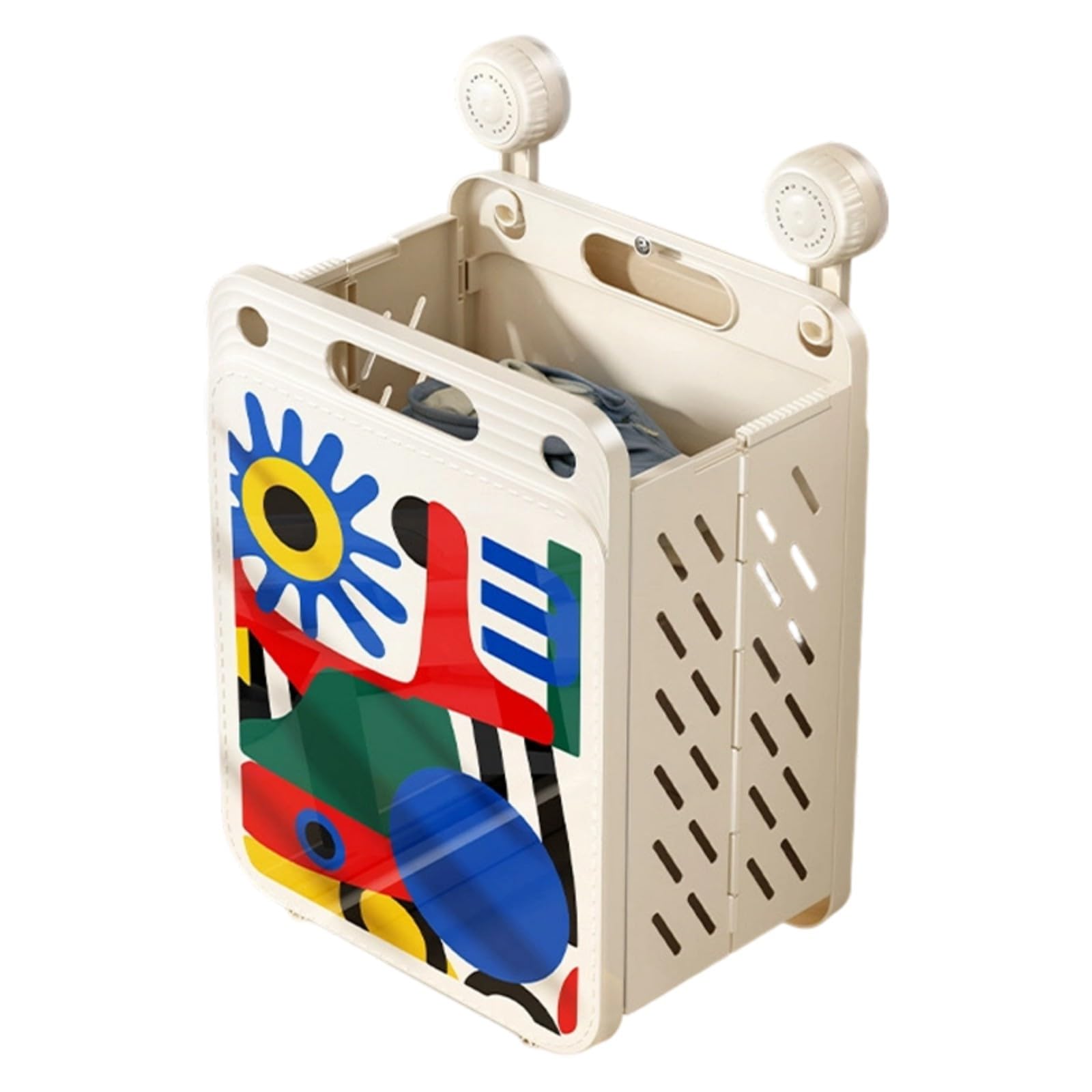 Msioytog B Multi Purpose Storage Asket For Laundry Lankets And Items Sturdy Abs Uild Easy To Transport Wheeled Laundry Hamper