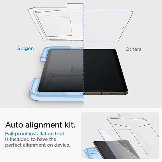 Spigen for Galaxy Tab S10 FE Case, Ultra Hybrid Pro with Tempered Glass Screen Protector, Galaxy Tab S9, Galaxy Tab S9 FE, Gray