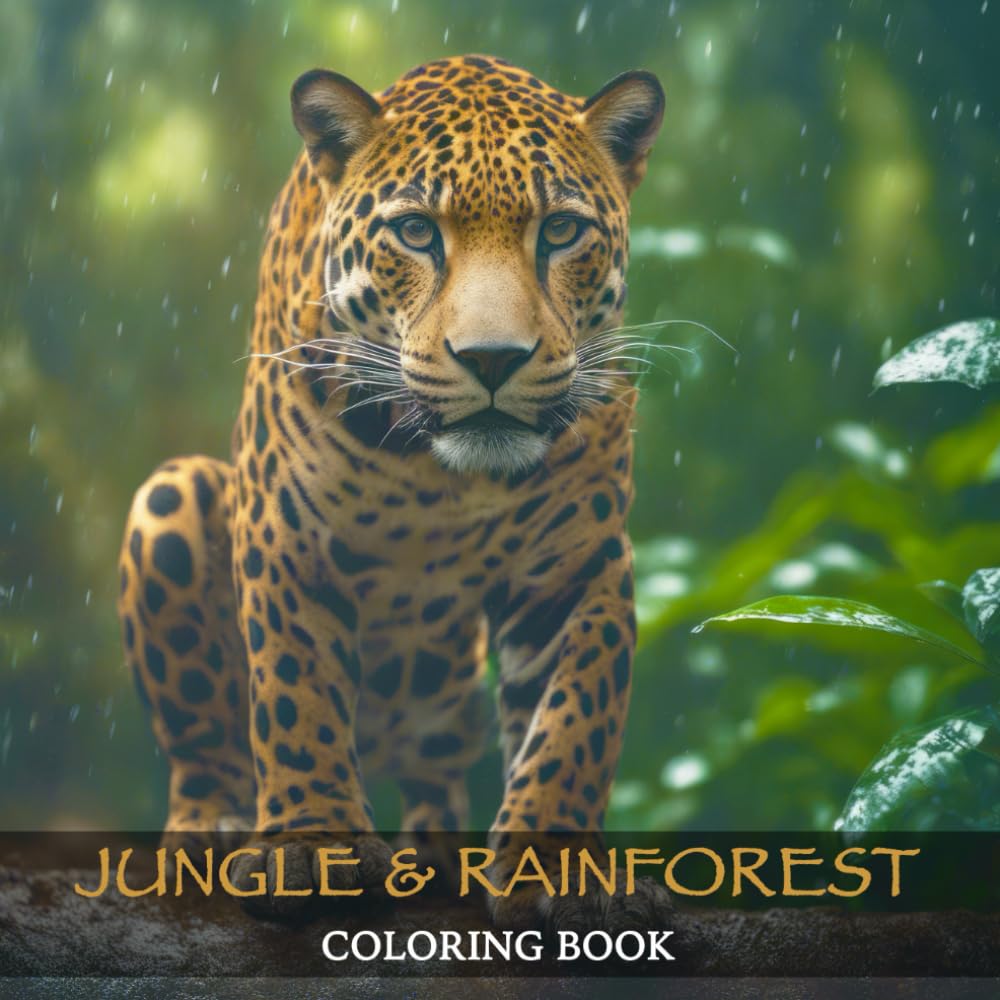 Jungle & Rainforest Coloring Book