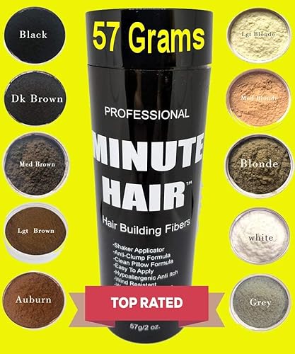 Miniatura 8 de Botella de tamaño grande de 2.01 oz llena de fibras Minute Hair Fibers. Fibras de construcción de cabello de alta calidad. Gran cantidad de fibras