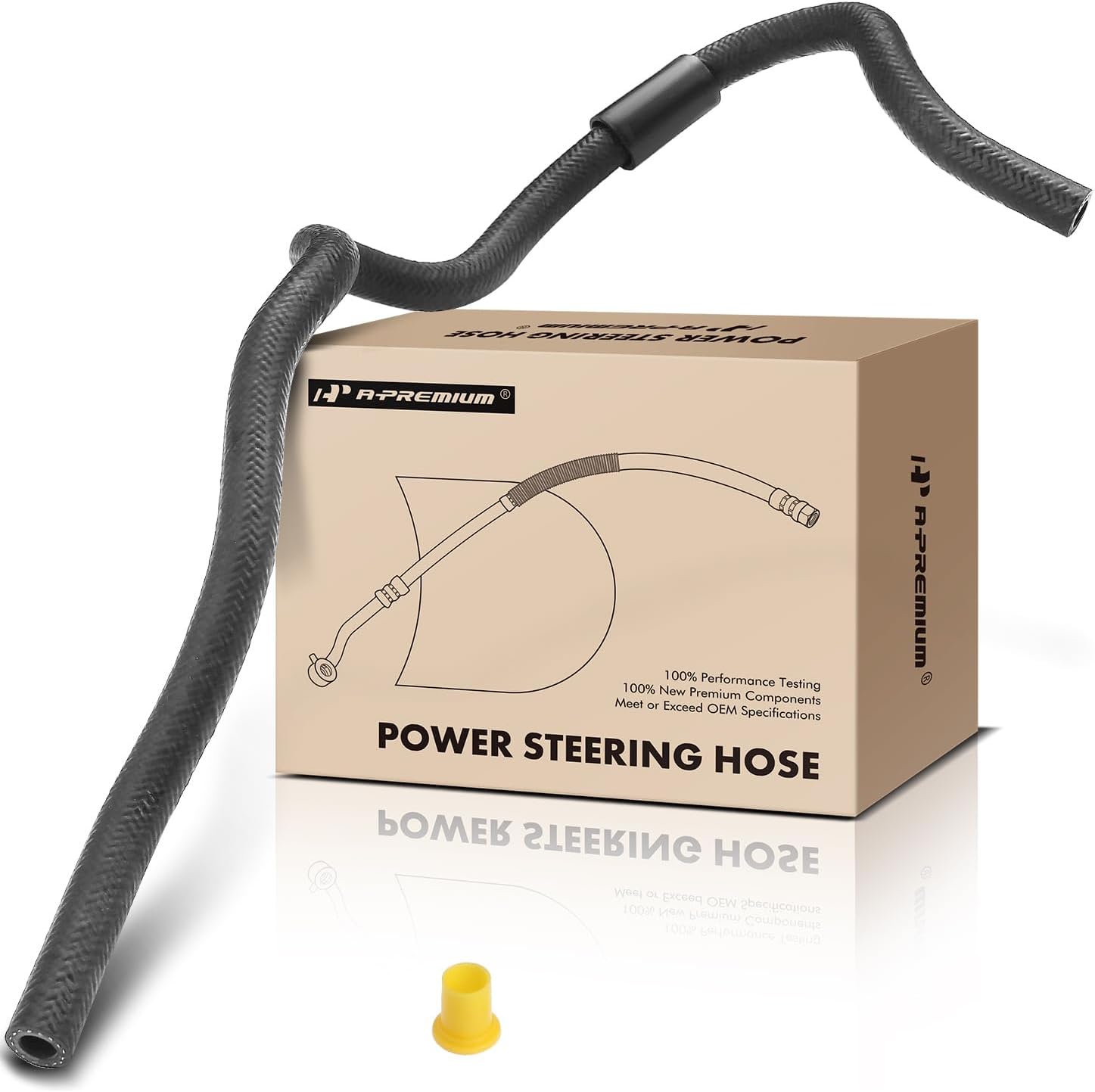 A-Premium Power Steering Return Hose Line Assembly Compatible with Honda Pilot 2005 2006 2007 2008, 3.5L, Pipe To Cooler