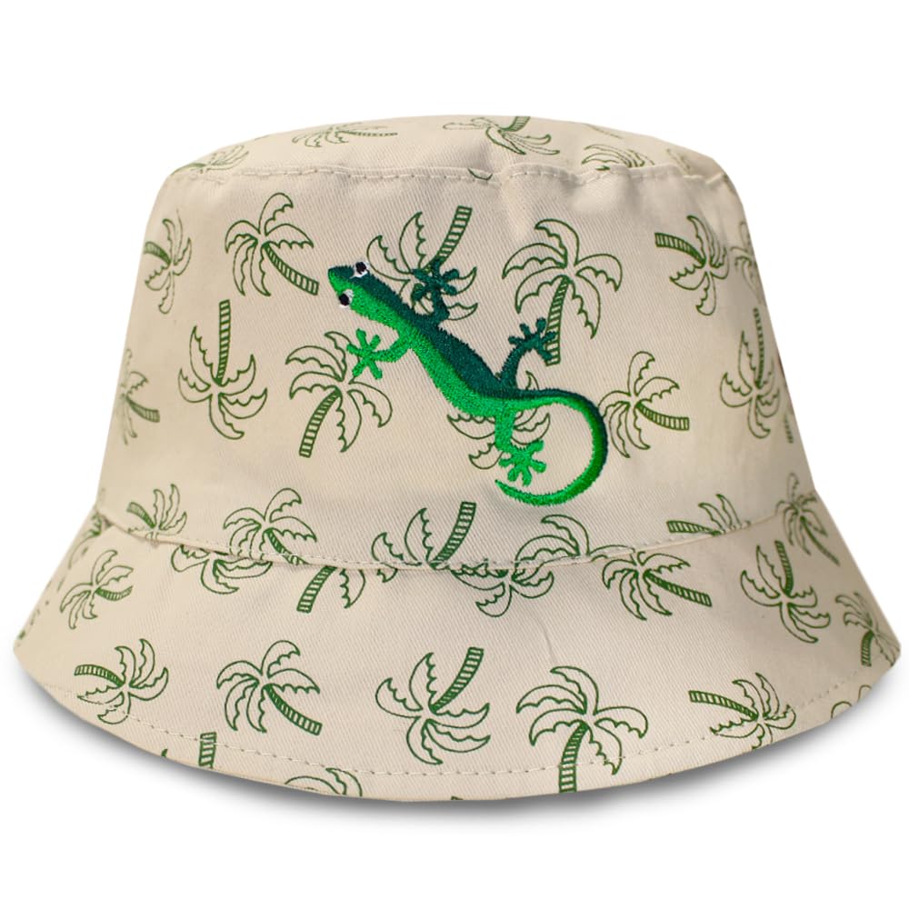 Teddyt's Sand Lizard Palm Tree Bucket Sun Hat (5-8 Years) (Uk, Age, 5 Years, 8 Years, )
