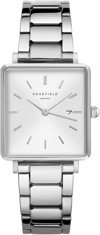 Rosefield L'Orologio The Boxy Cassa Quadrata Con Quadrante E Cinturino -  Qwss-Q042 per Donna (Argento, 26 * 28mm) : Amazon.it: Orologi