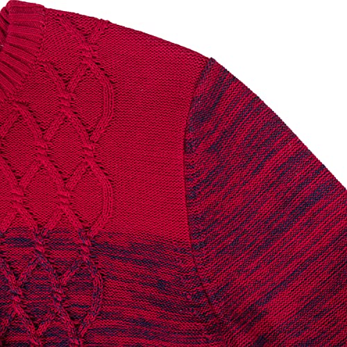 Image of BOBOYOYO Boys Sweaters 100% Cotton Cable Knit Kids Sweater Striped Pullover