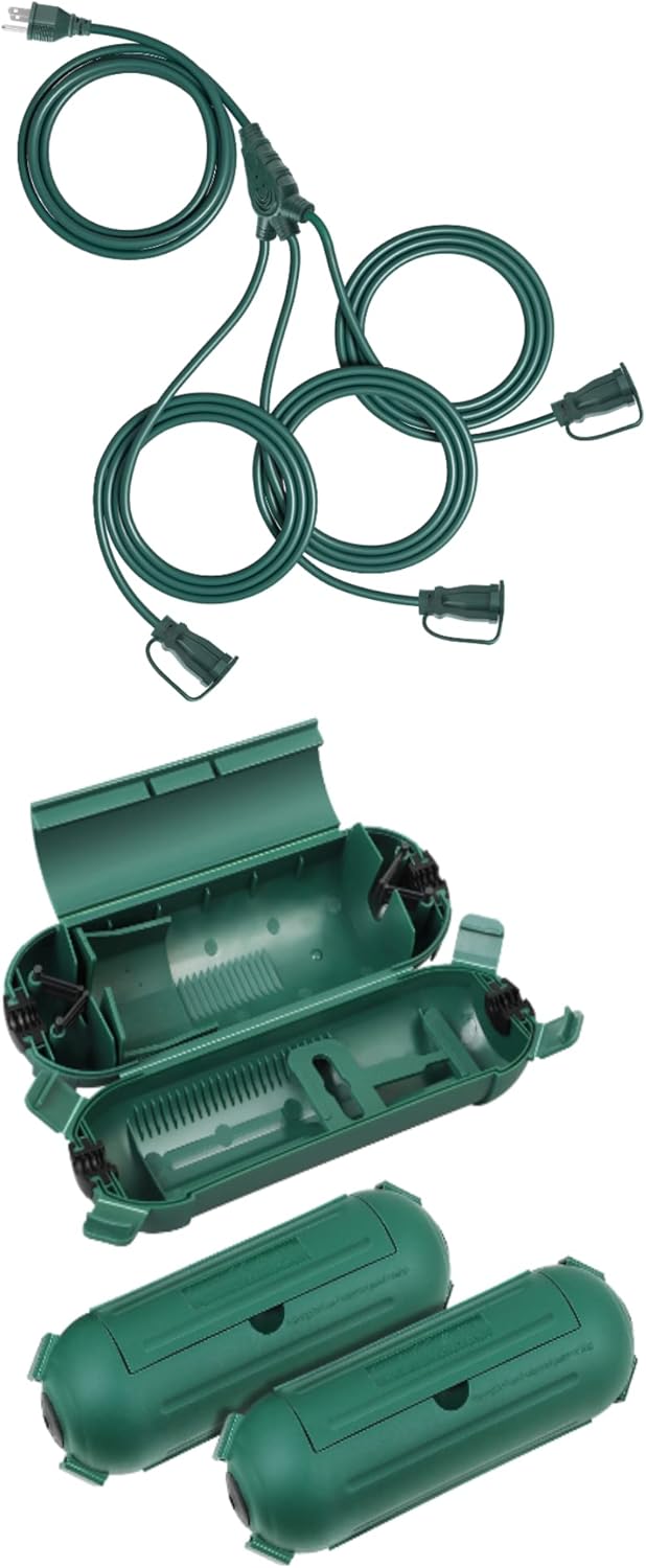 DEWENWILS 40 Ft Outdoor Extension Cord Multiple Outlets+DEWENWILS 3Pack