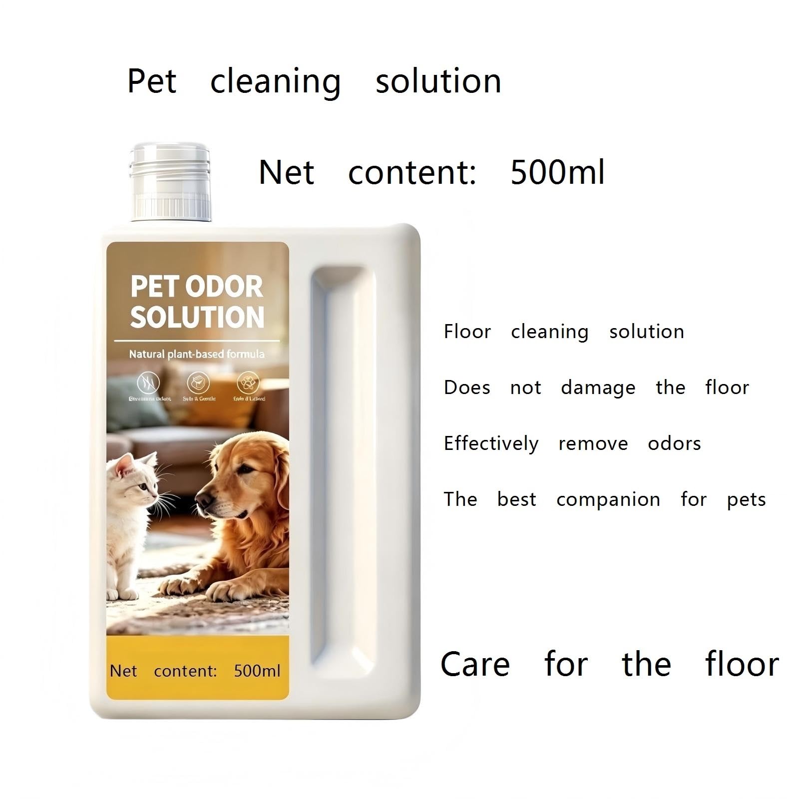 3 Botellas De 500 Ml De Solución De Limpieza Especial For Eliminar Olores En Mascotas, Compatible Con Dreame, Solución De Fregona For Aspiradora De Doble Uso En Seco Y Húmedo