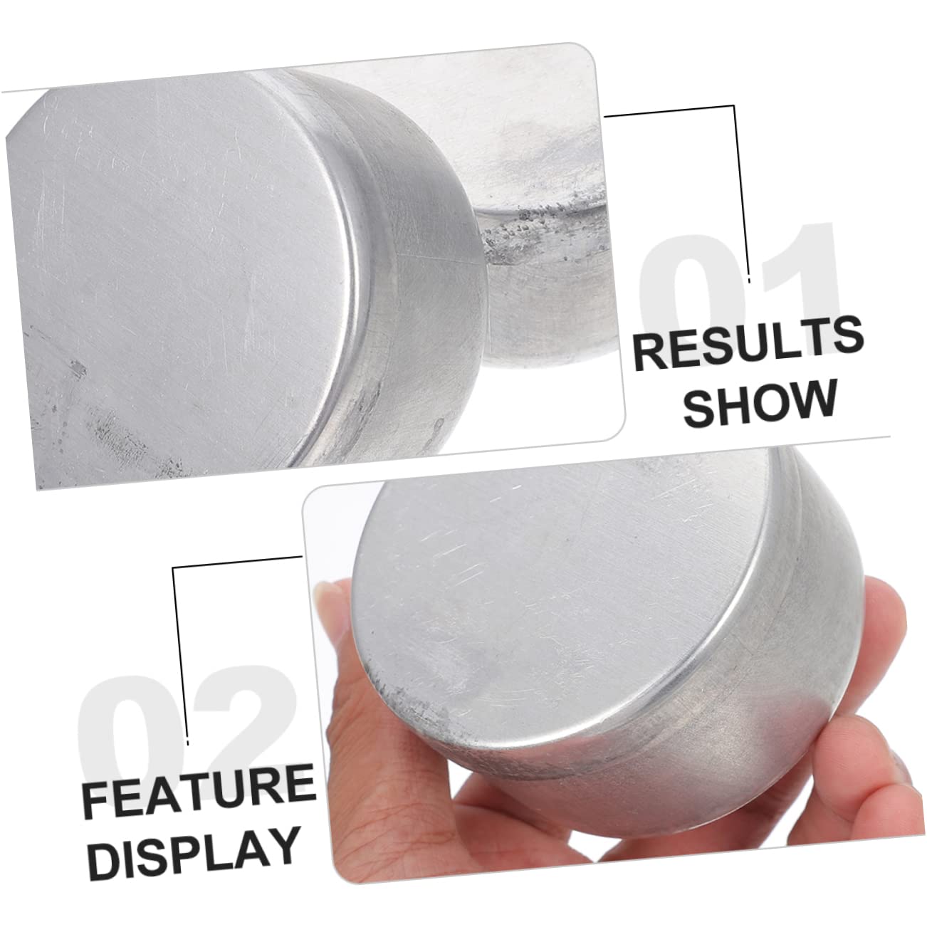 OSOLADY 3pcs Boxes Aluminum Weighing Box Tin Laboratory Weighing Holder Containers with Lids Aluminum Weighing Can Labs Weighing Holder Tool Aluminum Instrument Weighing Holder Silver