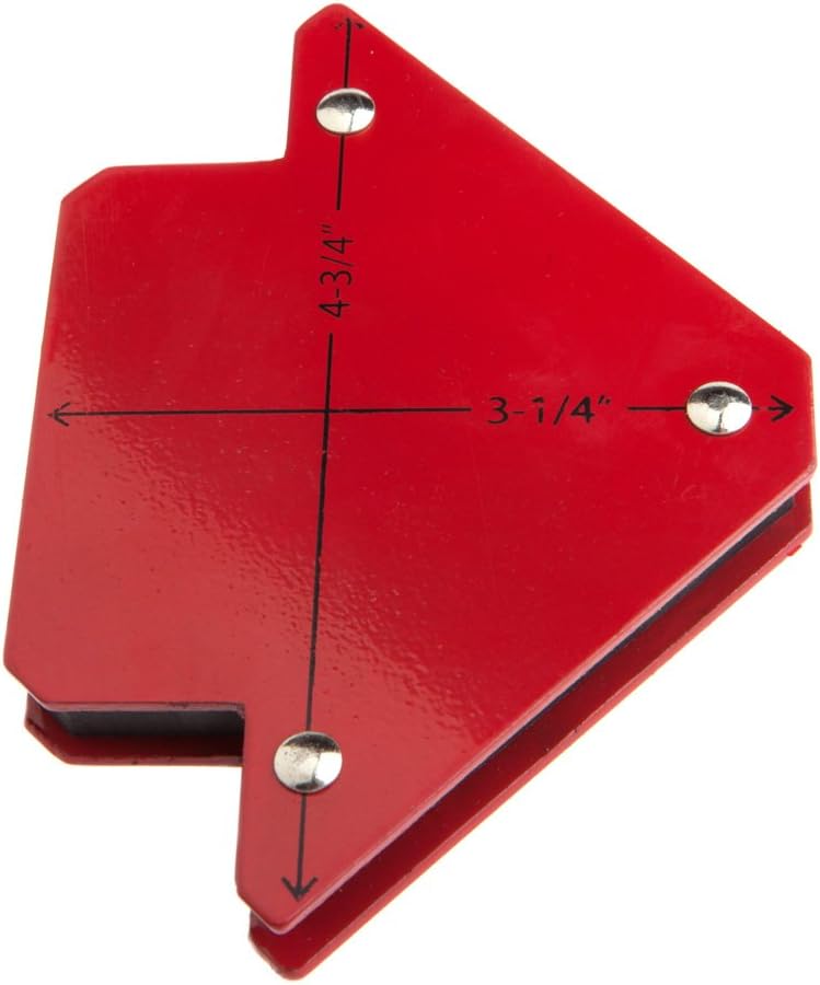 Forney 70716 Magnetic Welding Jig with Center Hole, Small, Lifts up to 25-Pounds , Red