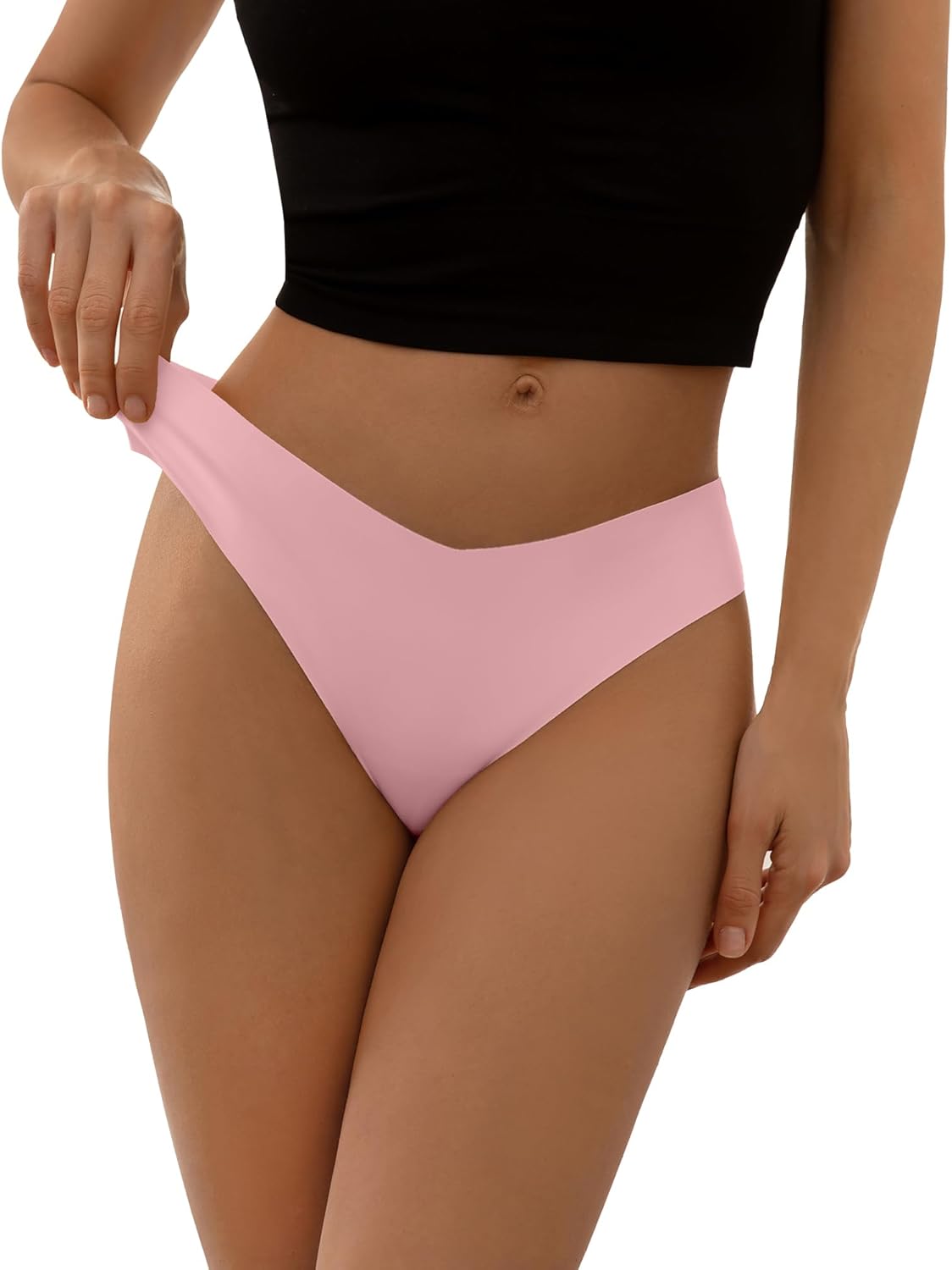 DEANGELMON Seamless Thongs for Women No Show Thong Underwear Women Comfortable Multiple Pack - Image 2