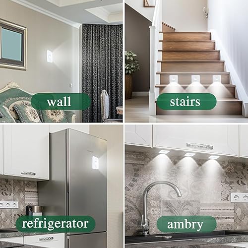 Miniatura 5 de Evolution - Paquete de 2 luces LED inalámbricas de disco, funciona con control remoto, para debajo del gabinete, luz de armario, funciona con pilas,