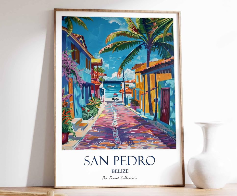 Affiche San Pedro Belize pour habiller un mur vide avec du style