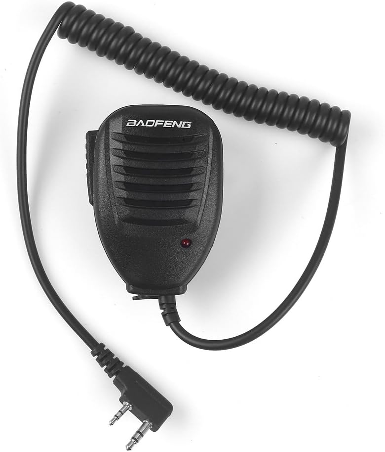 BAOFENG Speaker MIC For BAOFENG UV-5R 5RA 5RB 5RC 5RD 5RE 5REPLUS 3R+ 5R EX, 5RX3, Black
