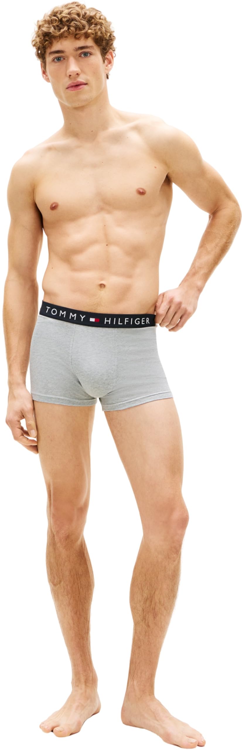 Tommy Hilfiger Męskie bokserki 3P UM0UM03400, beżowy, L, Beżowy (szary Htr/Szary Htr/Szary Htr), L