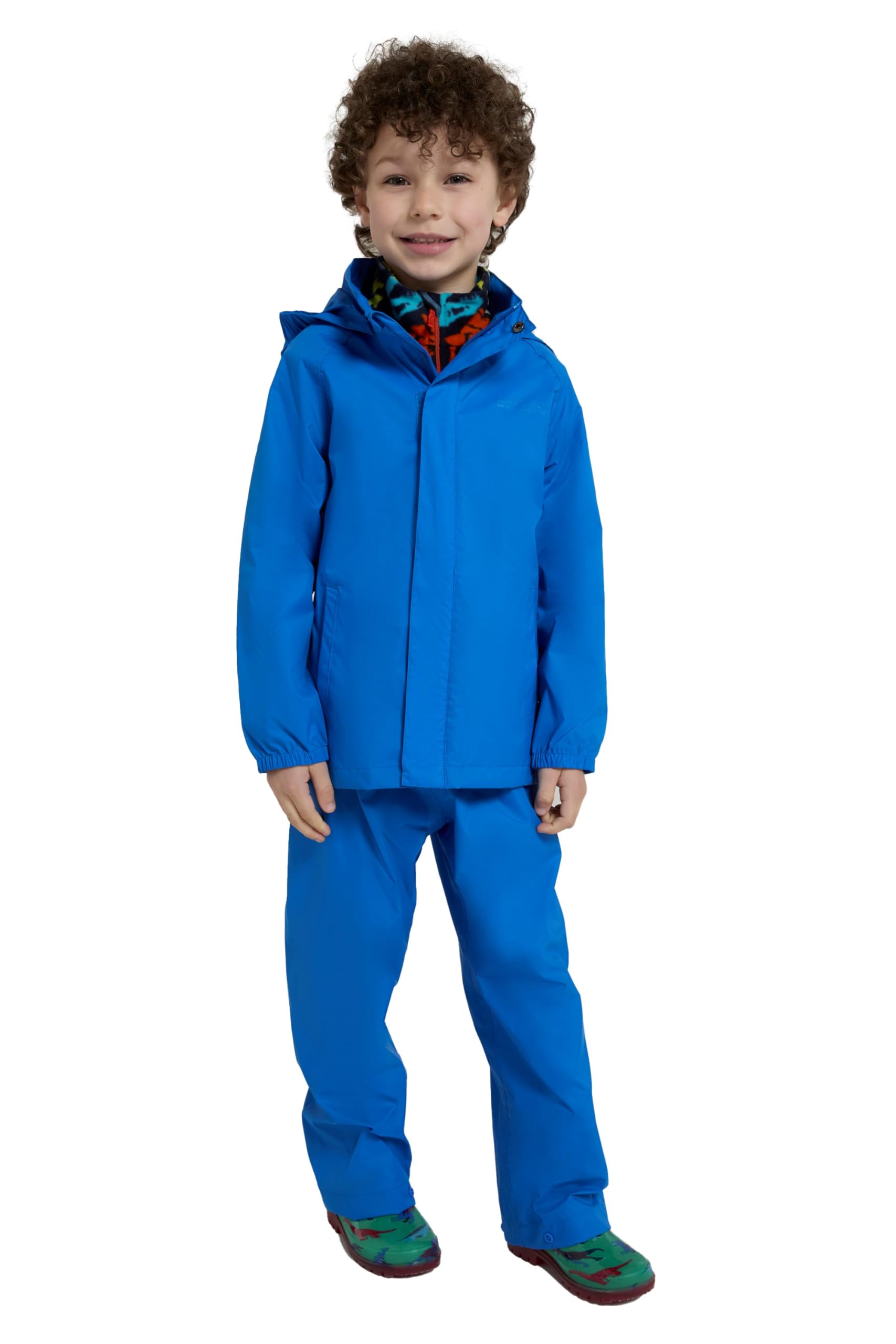 Mountain Warehouse Cobalt Pakka Kids Waterproof Over Trousers - Taped Seams Rain Pants, Lightweight, Rip-Stop, Packaway Bag - For Autumn Winter, Walking, Travelling Kids Size 11-12 Years