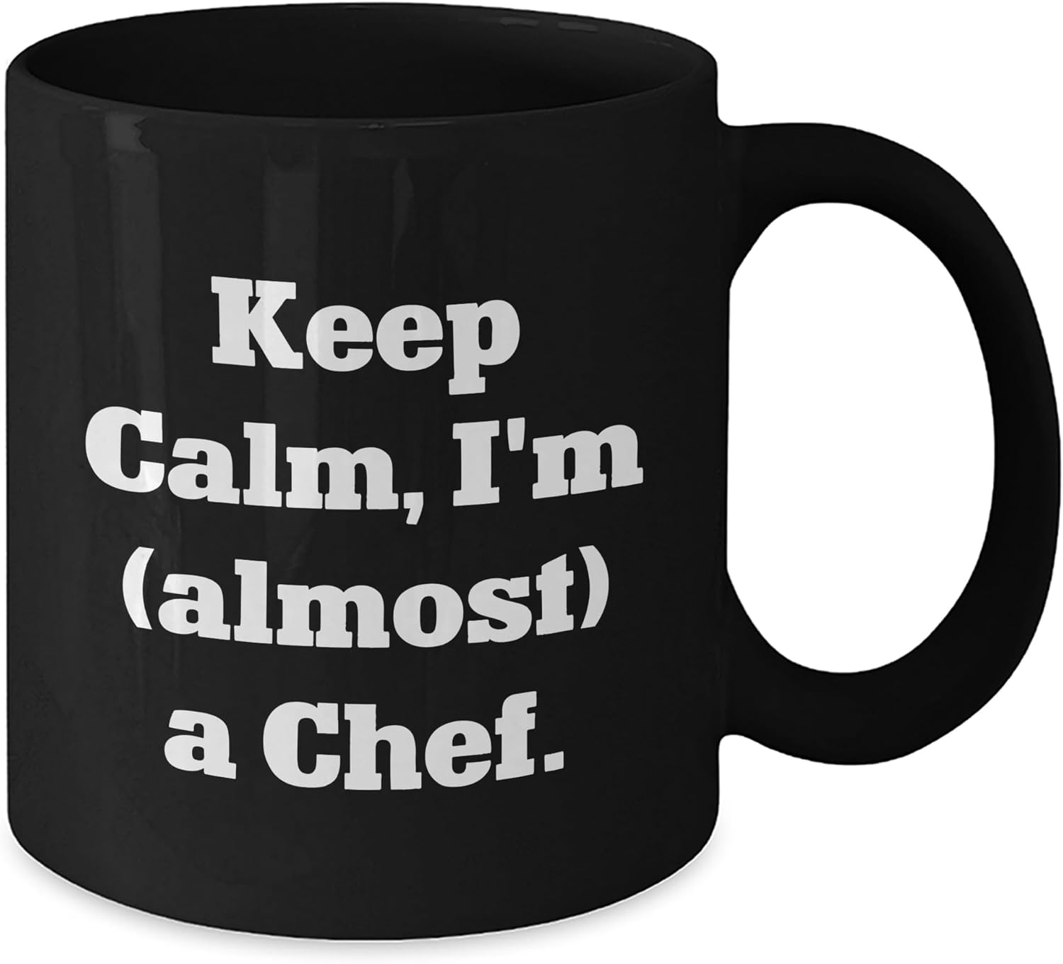 Mother's Day Funny Gifts for Chef Enthusiasts, Unique Chef Gifts from Friends, Gifts for Men and Women, Keep Calm I'm (almost) a Chef Mug