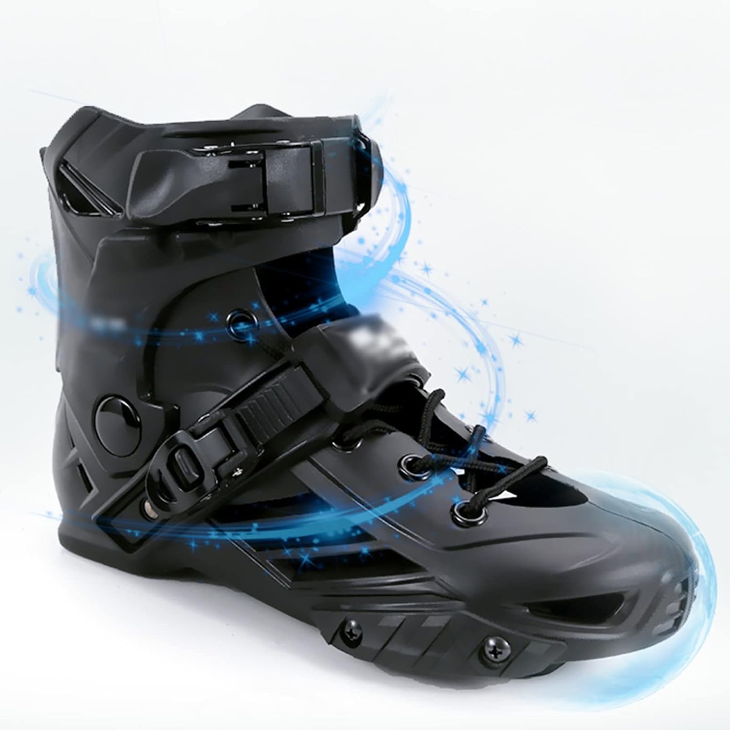 DHAEY Professional Inline Roller Skates Adult Speed Skating Shoes Sneakers Black for Outdoor Sport Women Men 4 Wheels Shoes (Color : Black, Size : 11 Women/9.5 Men)