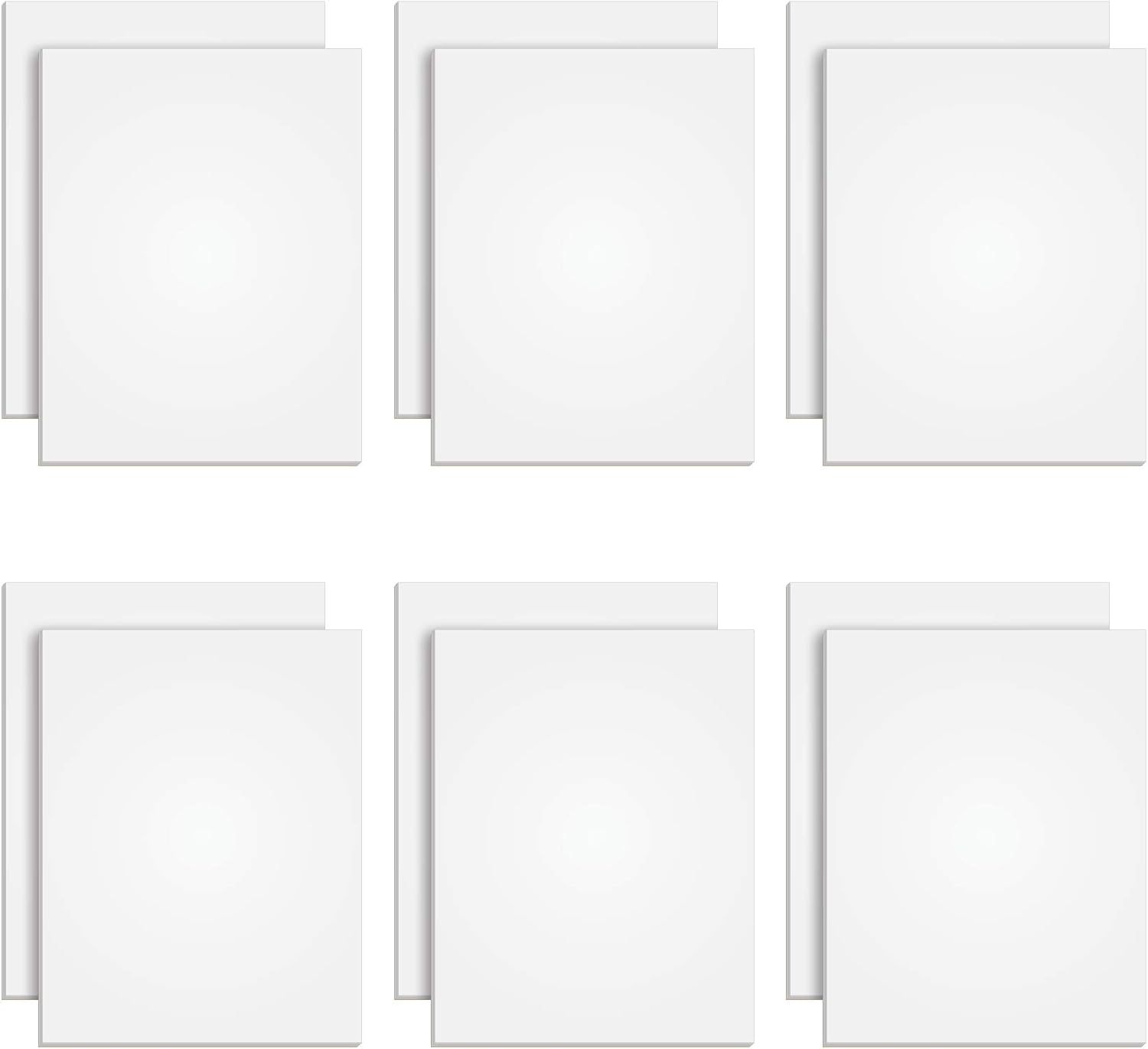 Tops The Legal Pad Plus Writing Pads, Glue, 8-1/2" x 11", Blank, 50 Sheets, (71520), White (Pack of 72)