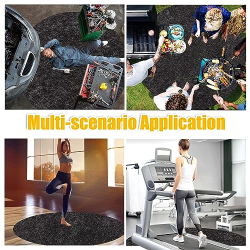 79 Inch Dia Hot Tub Mat, AboveGround Pool Protector Mat