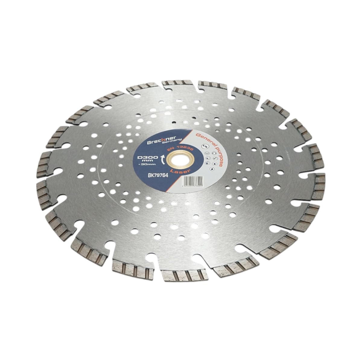 Disco diamantato turbo segmentato 300x30mm, segmento 10mm per cemento