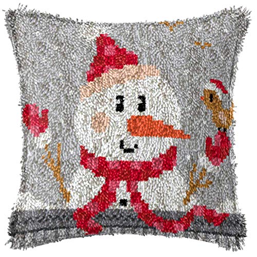 WYOUTDOOR Kit de ganchos para alfombra, diseño de muñeco de nieve, para adultos, principiantes, Navidad, B