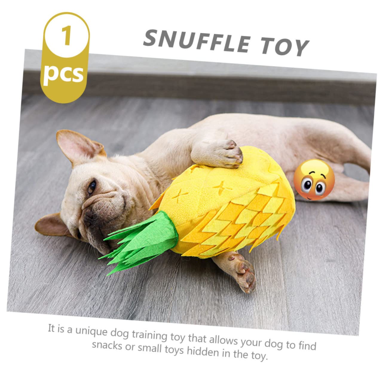 Yardwe Jouet à Renifler pour Chien Jouet pour Chiot Jouet à Mâcher pour Chien Ananas