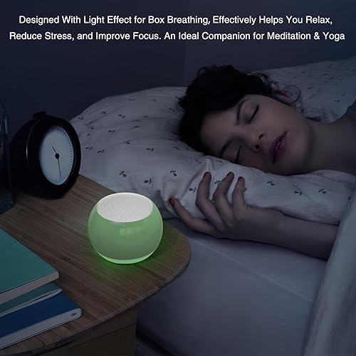 Miniatura 5 de Ceramic Craft - Altavoz Bluetooth para meditación y yoga, máquina de terapia de sonido para aliviar el estrés, ayuda para dormir y enfoque, graves