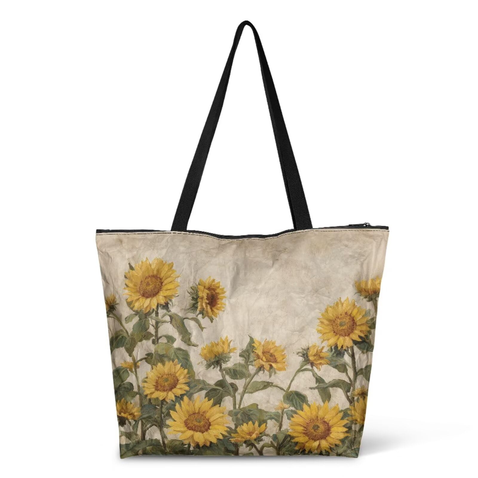 Art Lover Zippered Tote Bag Waterproof Large Work Tote Bags, Artwork Women's Purse Handbags Travel Totes