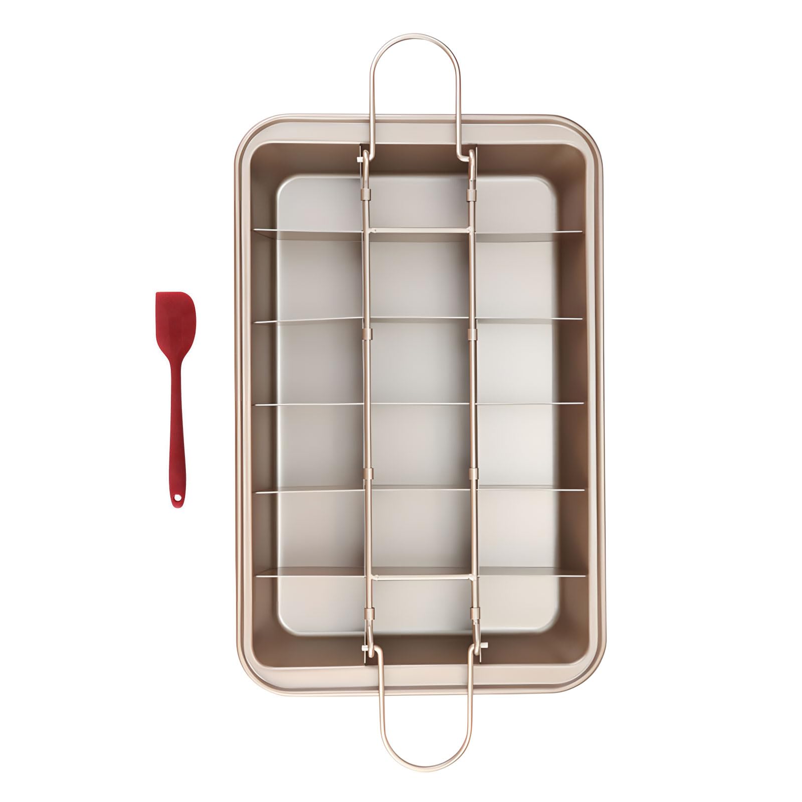 Moule à brownie à 18 compartiments en acier au carbone durable pour pâtisseries uniformes