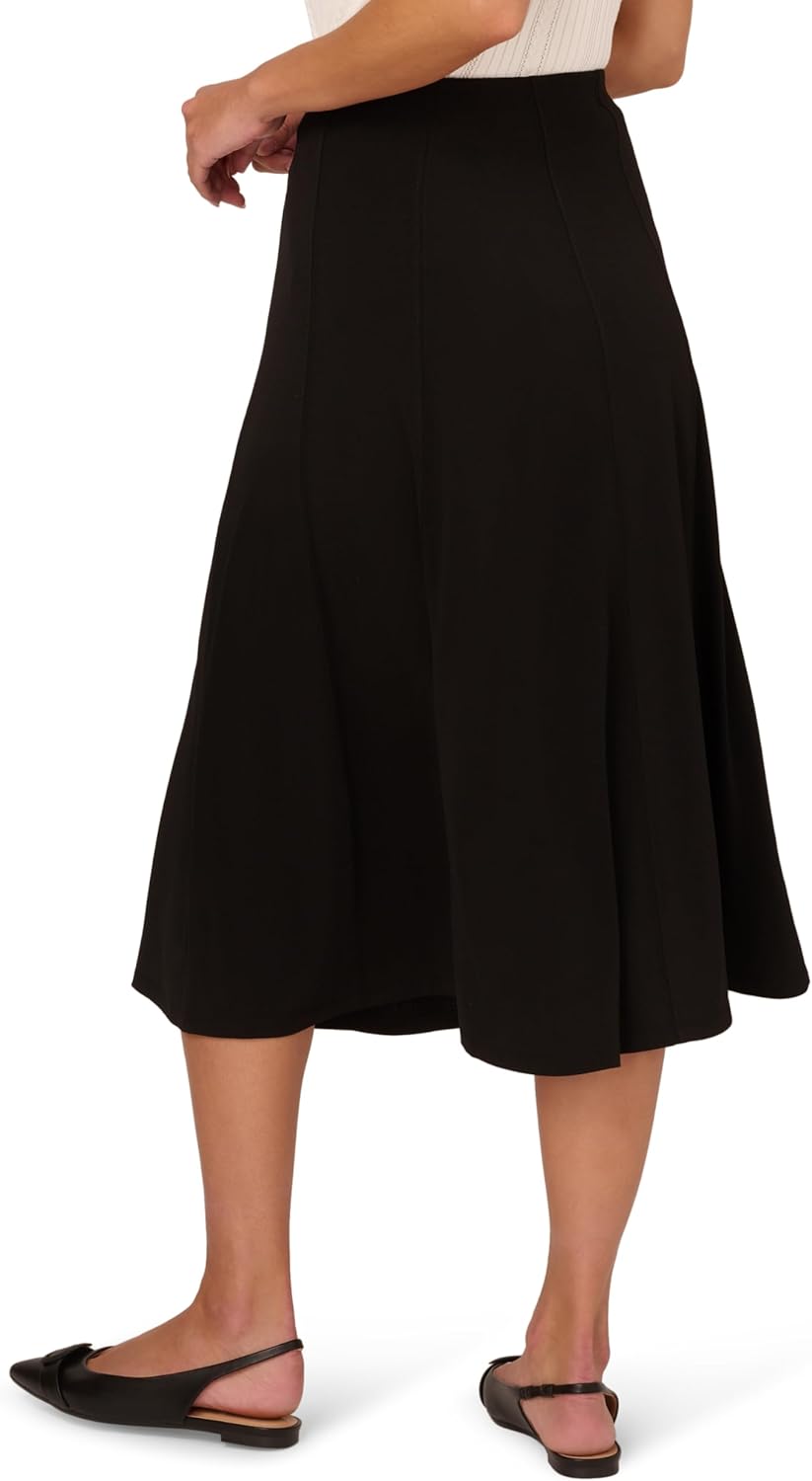 Adrianna Papell Womens A-line Gored Seamed Midi Skirt - Image 3