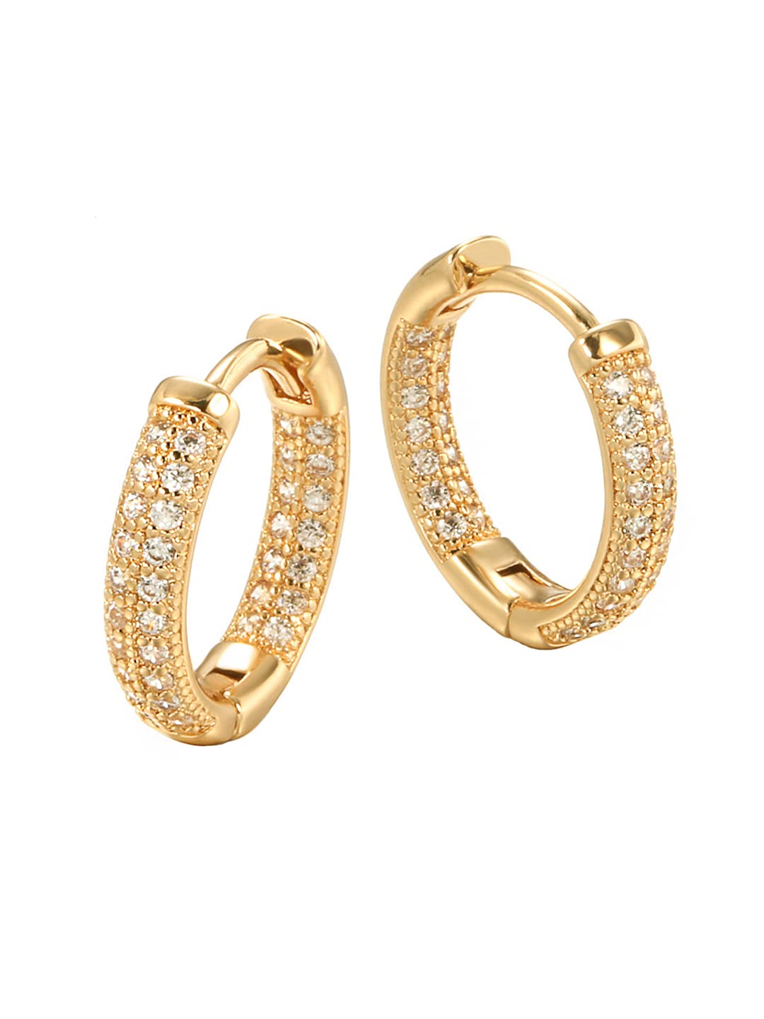 Yellow ChimesEarrings for Women and Girls Crystal Hoops Earrings | Silver Rose Gold Plated Clip On Earring Hoop Earrings for Women | Birthday Gift for girls and women Anniversary Gift for Wife