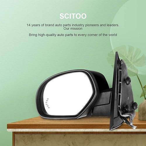 Miniatura 5 de SCITOO Espejo de visión lateral del conductor compatible con Chevy Silverado Pickup 2007 nuevos modelos de estilo de carrocería 2008-2013, ajuste de