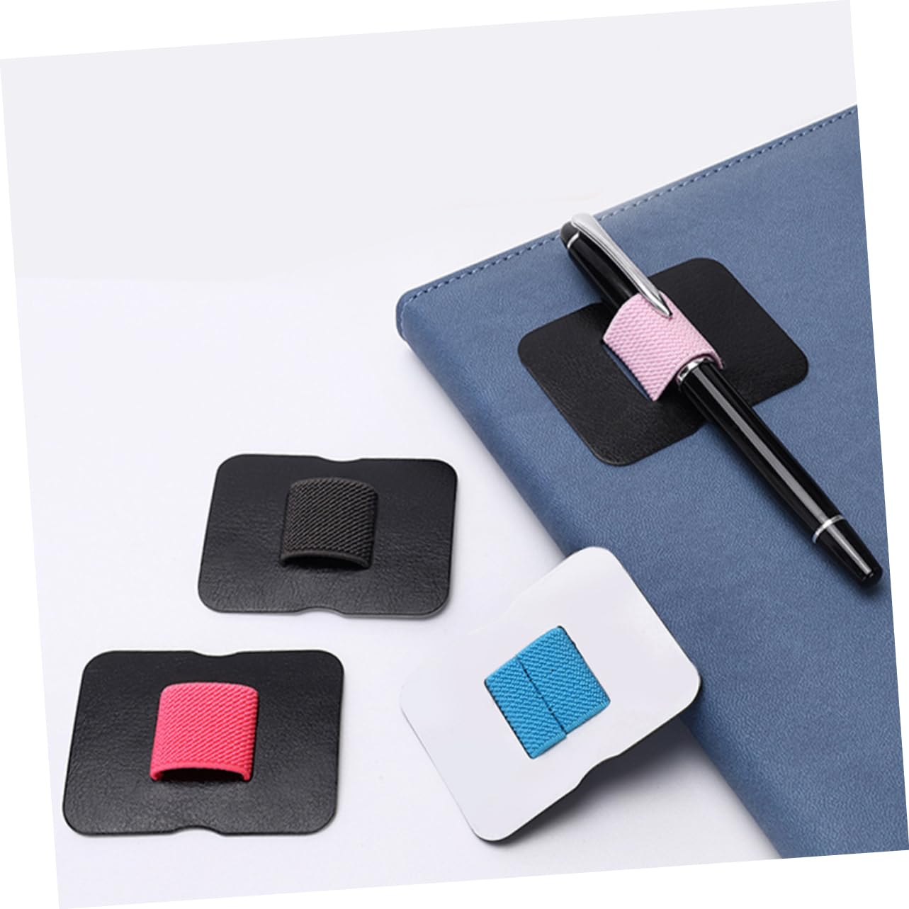 NUOBESTY 50stücke Teiliges Selbstklebende Stift Und Kabelhalter Für Notizbücher Und Tablets Elastischer Stiftloop Verschiedenen Farben Für Schreibtischorganisation Und Kreative Projekte