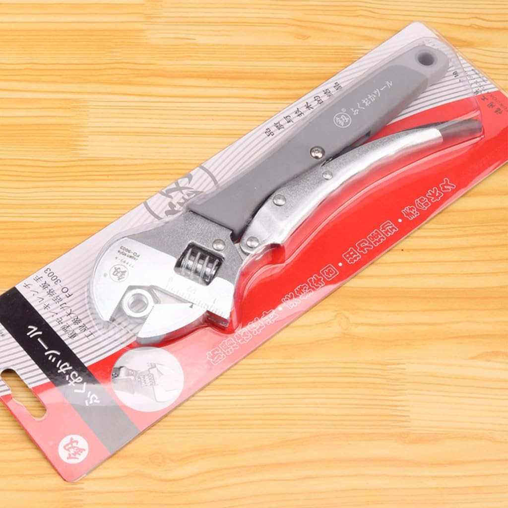 Llave inglesa ajustable de apertura grande, llave inglesa deslizante de ángulo ajustable, herramientas de reparación de automóviles para el hogar de 10 pulgadas