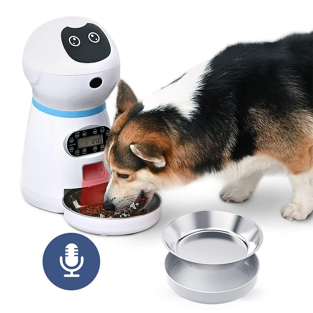 "N/A" EUtoptrader Distributeur Croquettes Chat Chien Automatique,Mangeoire pour Animaux de Compagnie,Distributeur programmable