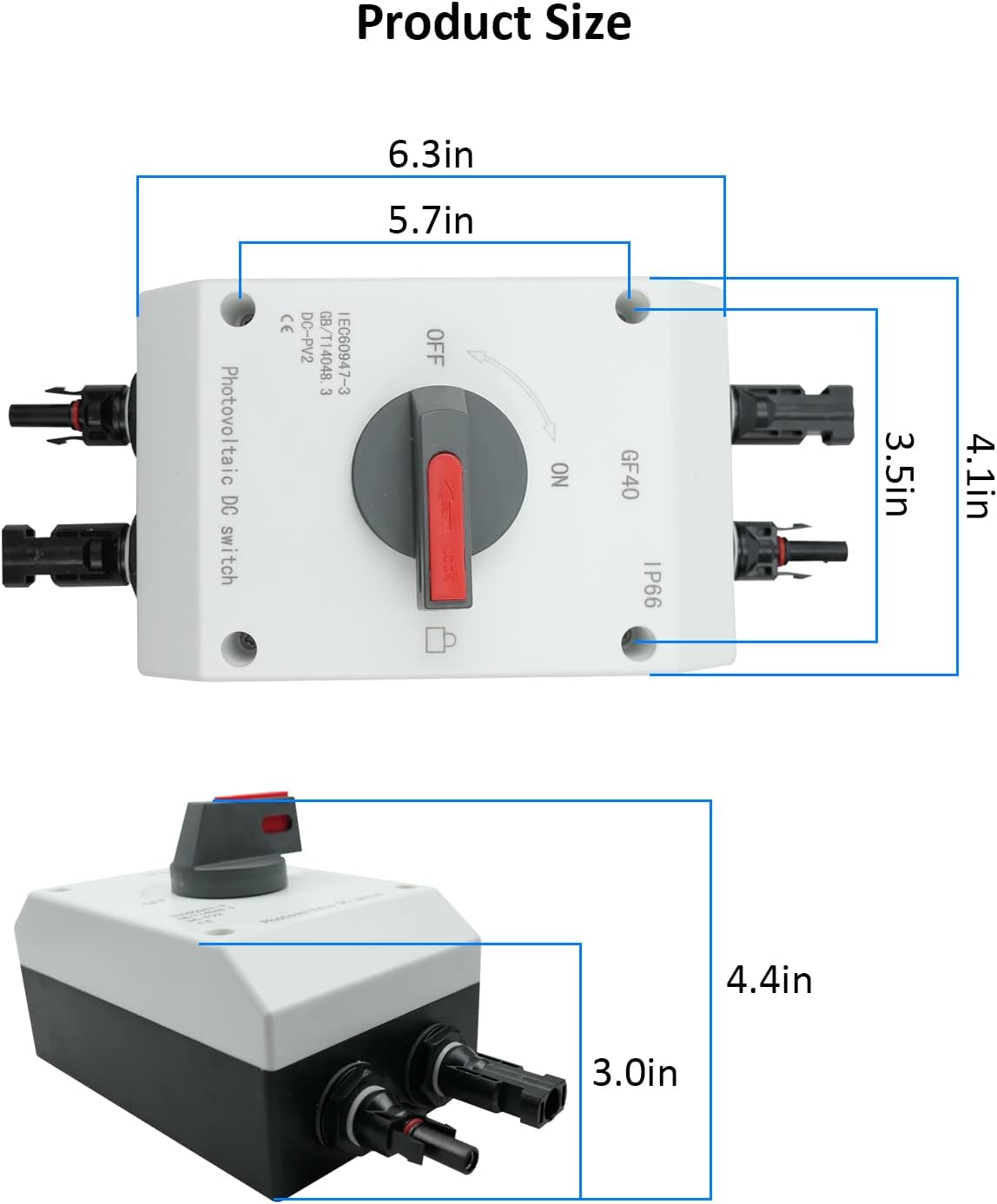 Solar Combiner Switch 500V Disconnect Switch IP66 Bahrain | Ubuy