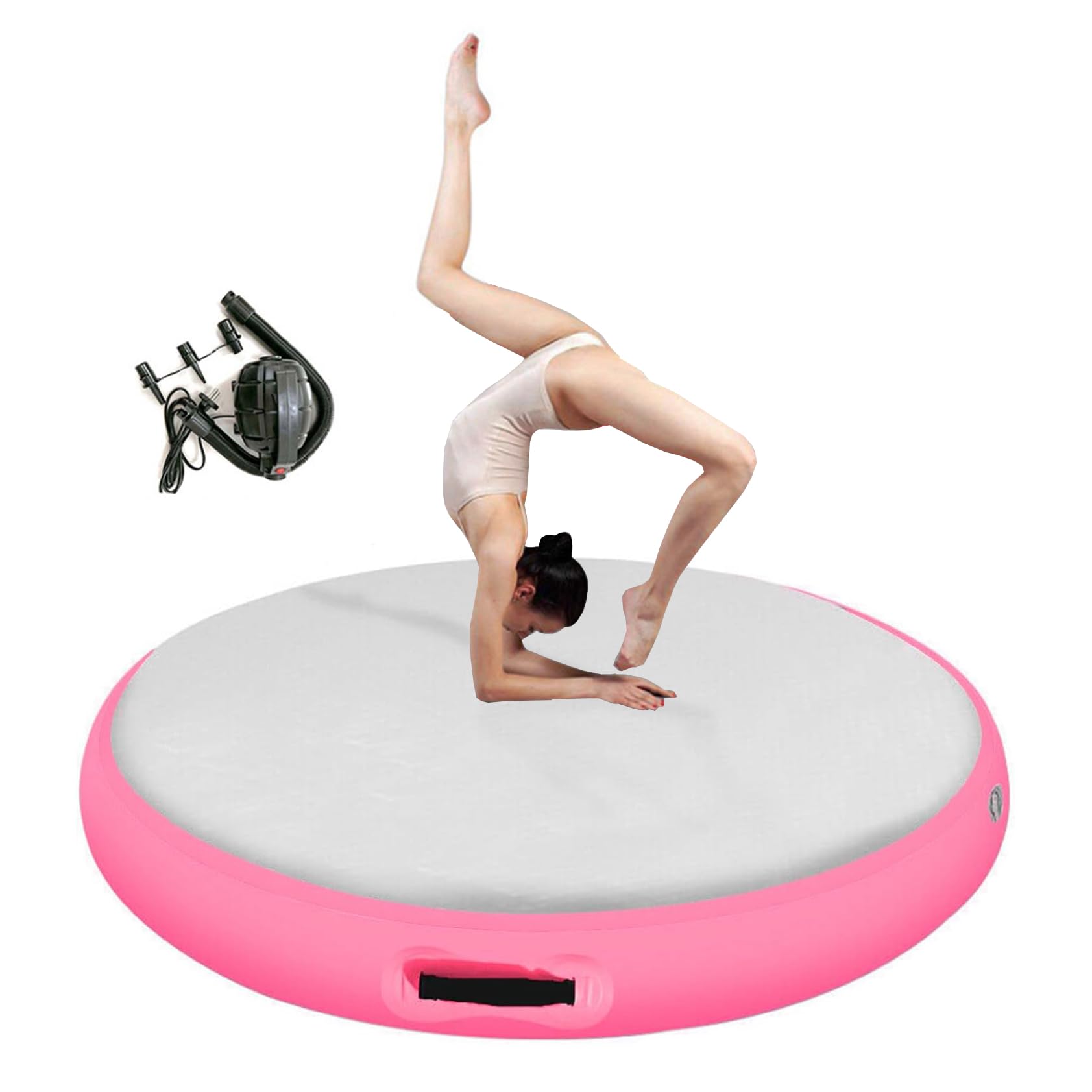 Amazon.co.jp: エアトラック 体操マット エアーマット 円形 1m