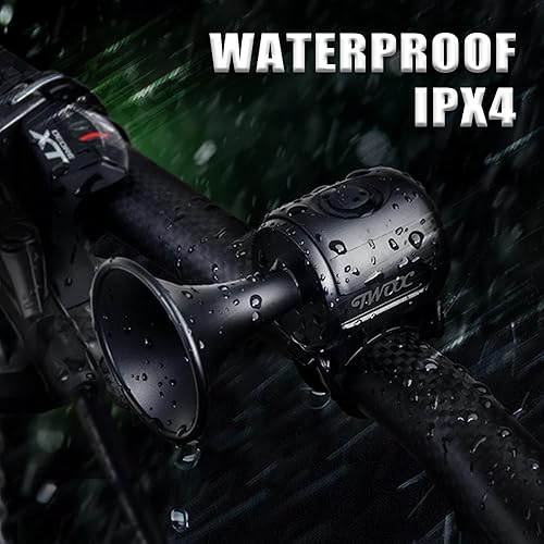 Miniatura 5 de Bocina de bicicleta eléctrica, campana de bicicleta electrónica de 120 dB con batería de 300 mAh, IPX4 impermeable, campana de bicicleta fuerte para