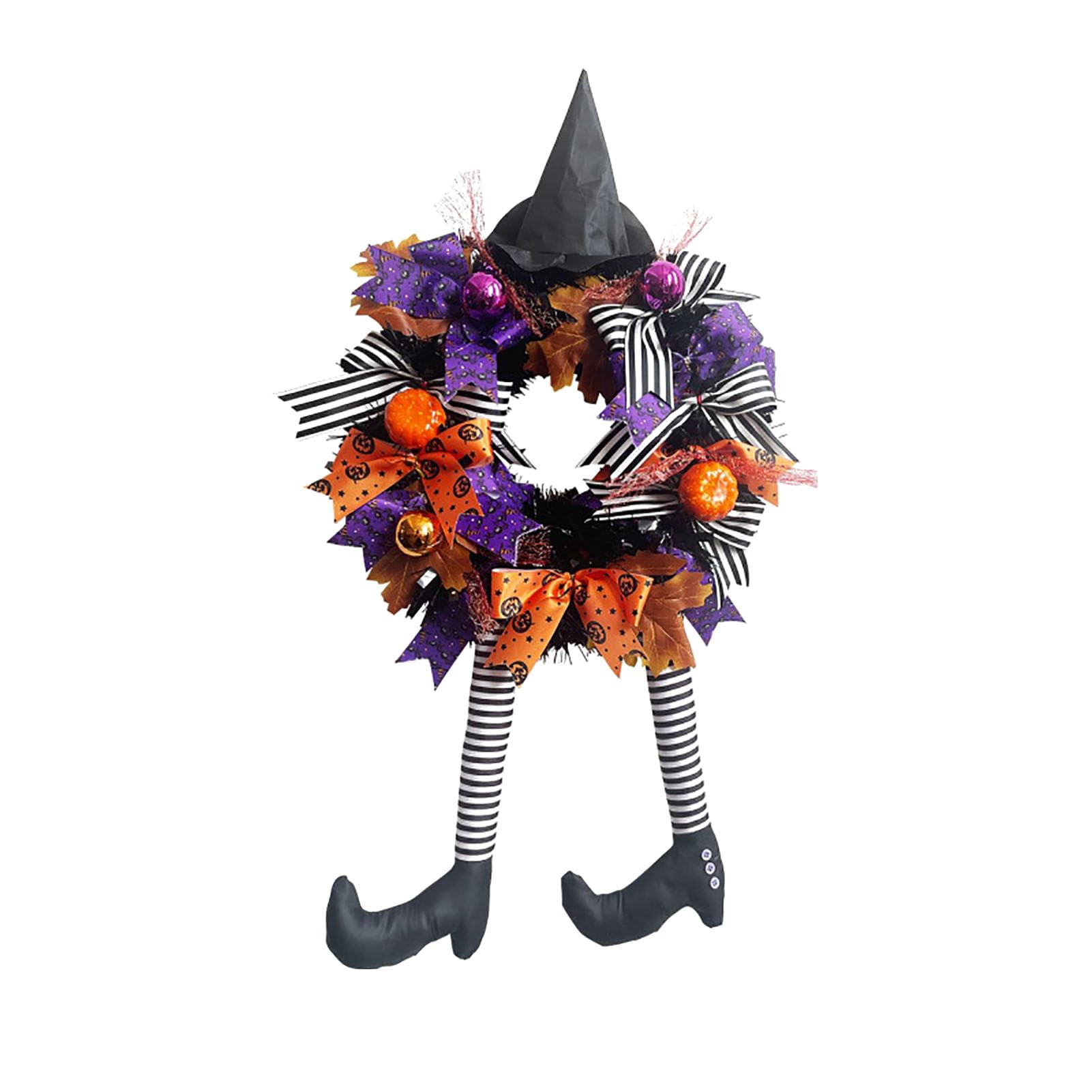 Wieniec Halloween z Kapeluszem Wiedźmy i Długimi Nogami